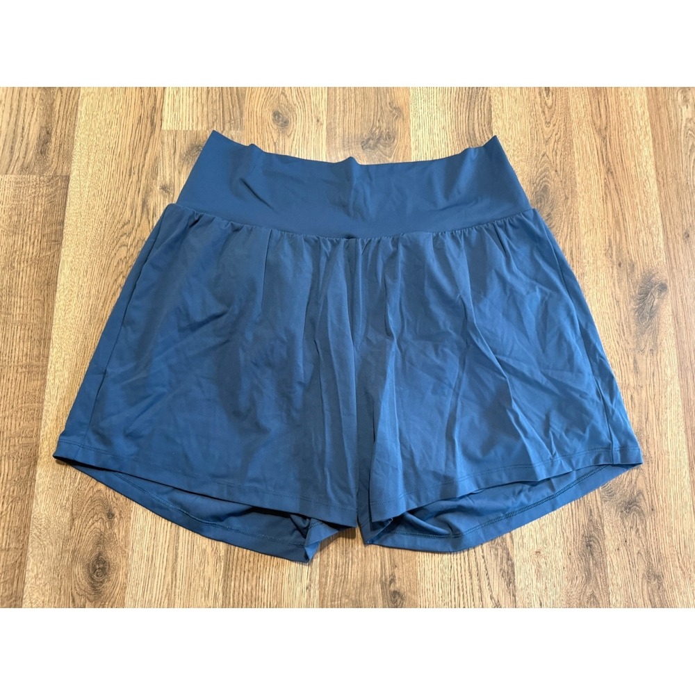 Halara Shorts Womens XL Blue Adult High Waisted Flowy Athletic Gym Excellent